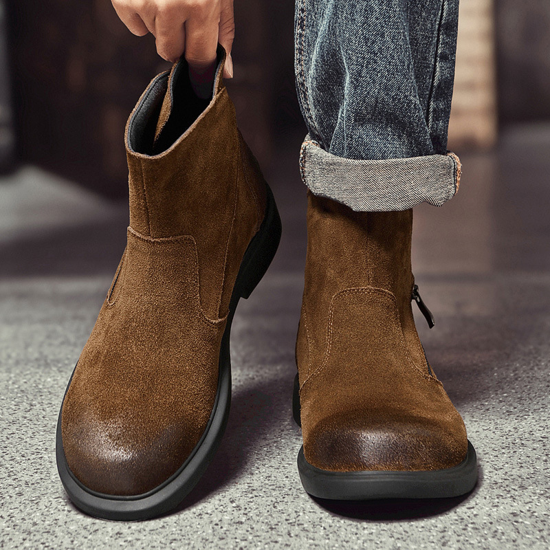 Vintage Outdoor Fashion - Винтажные мужские ботинки челси из коровьей