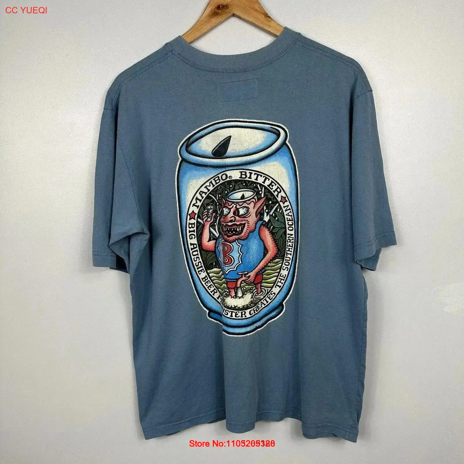 Vintage Fashion Jersey - Винтажная футболка Mambo 1999, пиво-синяя одежда