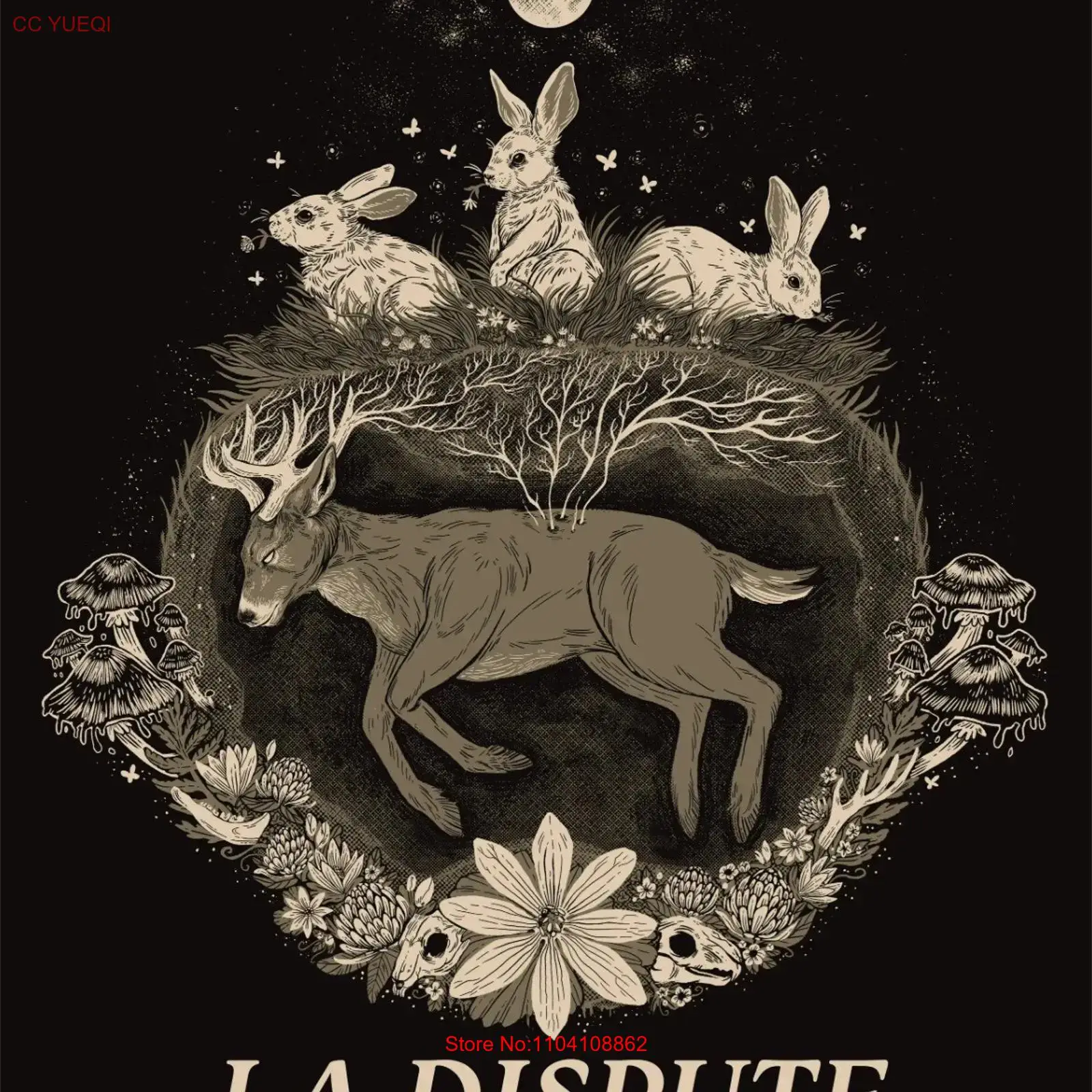 Vintage Fashion La - Футболка La Dispute черная, хлопок, все