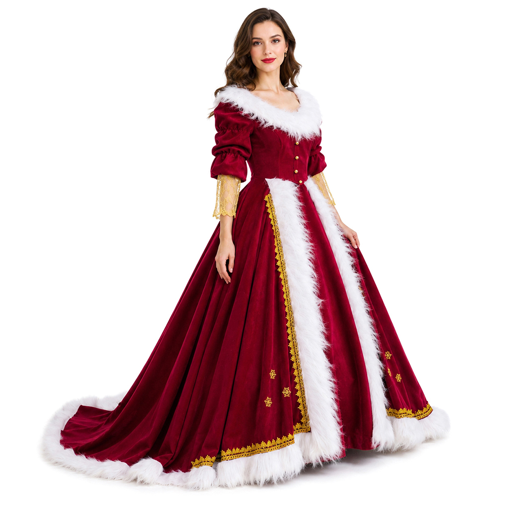 Роскошный костюм миссис Клаус  – обзор и цена Vintage Fashion Dresses
